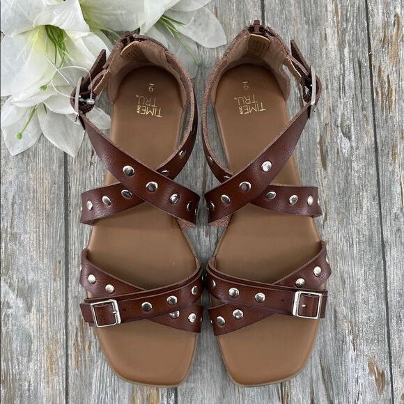 Women's Studded Gladiator Sandals Shoes Size 9 - Picture 1 of 10